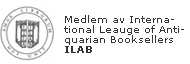 Medlem av International Leauge of Antiquarian Booksellers - ILAB
